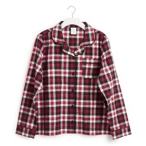 Vera Bradley Button Up Flannel Cotton Pajama‎ Top Plus Size 2x NWT